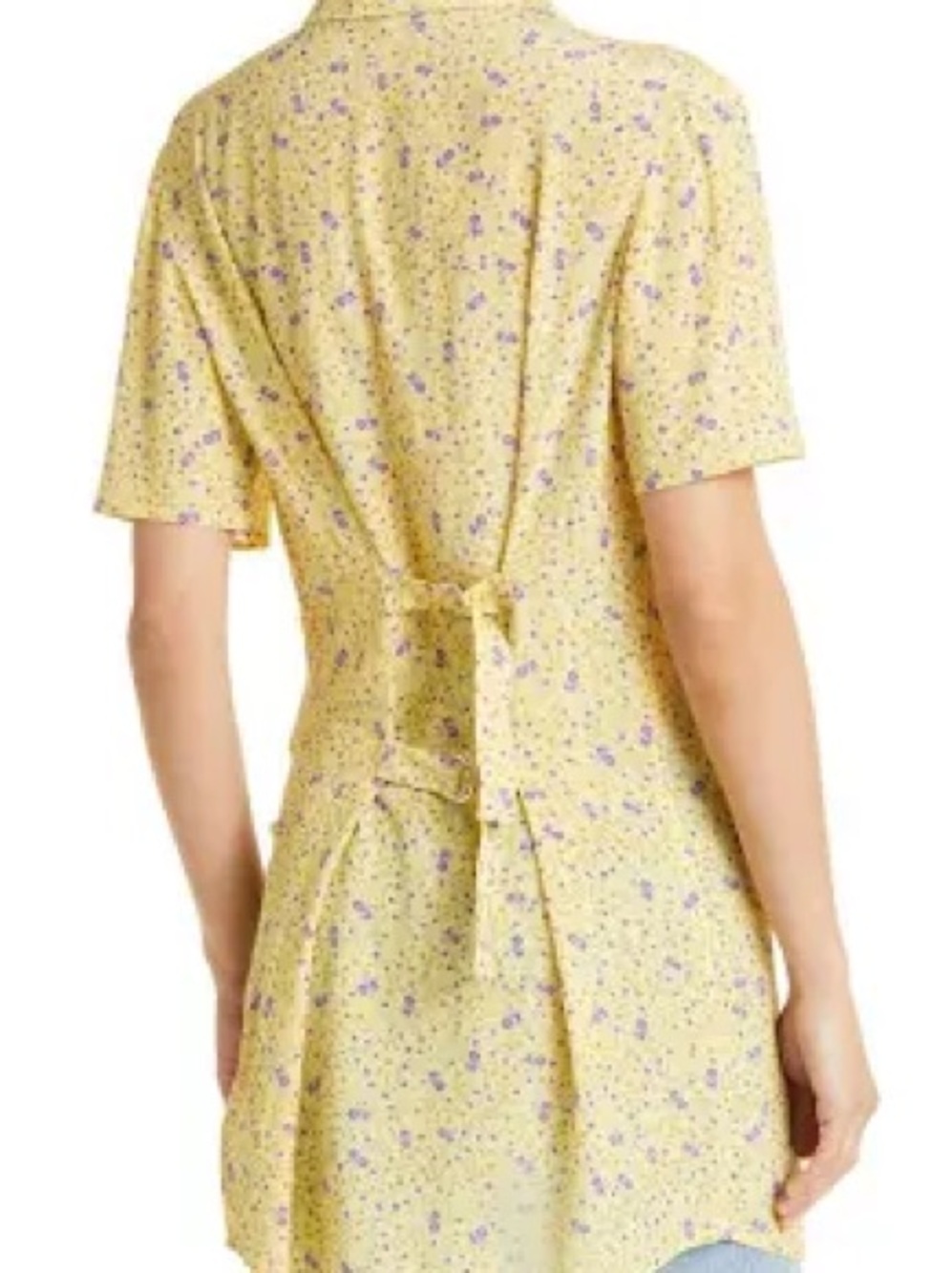 Favorite Daughter Yellow Floral Short-Slit Button Tunic - Picture 2 of 4